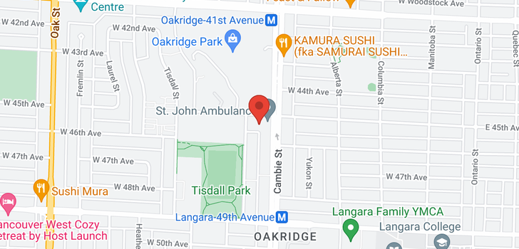 map of 402 538 W 45TH AVENUE